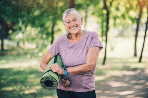 Sportive old woman Sportive old woman